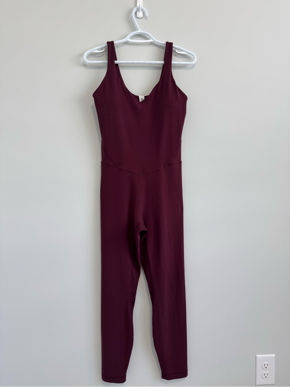 Lululemon Align One Piece Bodysuit 25” Red Merlot / Cassis Maroon Size 8